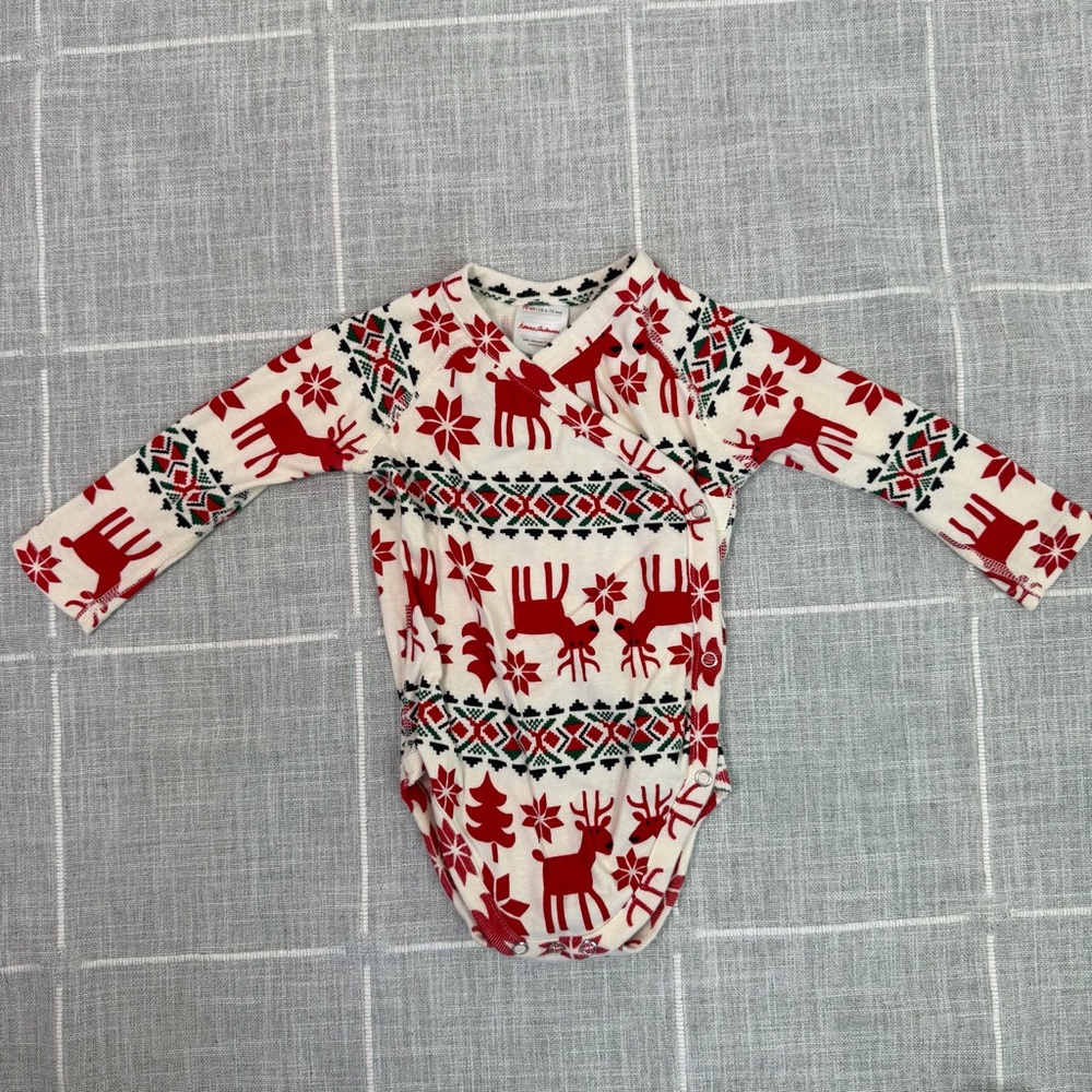 Hanna Andersson‎ Dear Deer 6-12 Months Long Sleeve Bodysuit